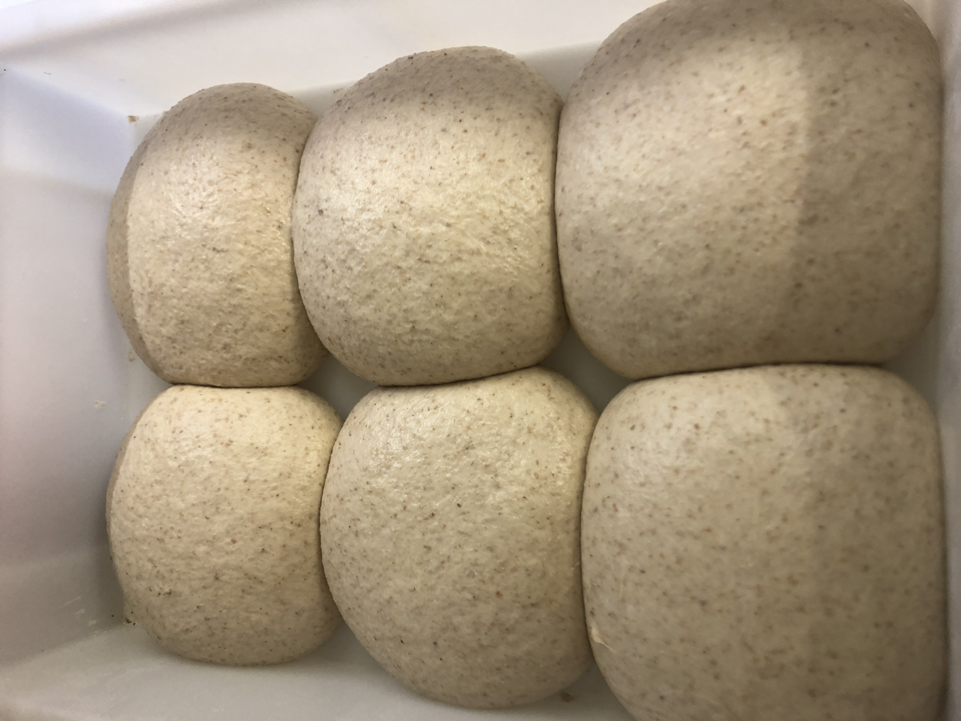 Les boules de pâte maison en train de lever